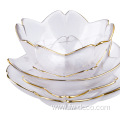 Elegant Glass Bowl Matte Crystal Glass Fruit Bowl